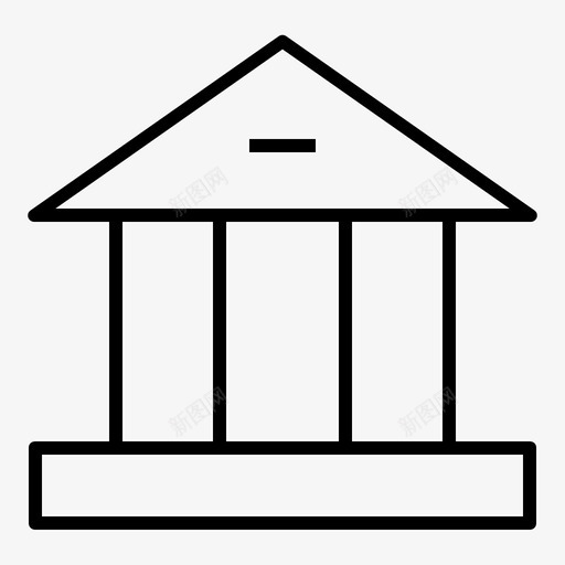 建筑物银行办公室svg_新图网 https://ixintu.com 建筑物 银行 办公室 旧的