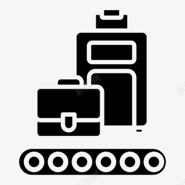 传送带行李运输图标