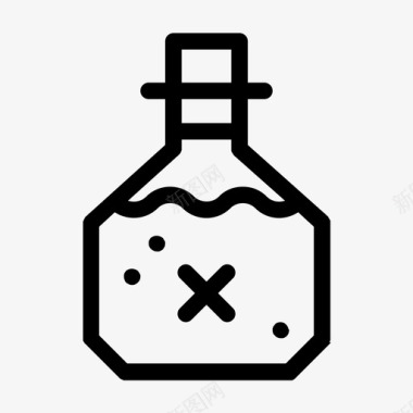 毒药化学烧瓶图标