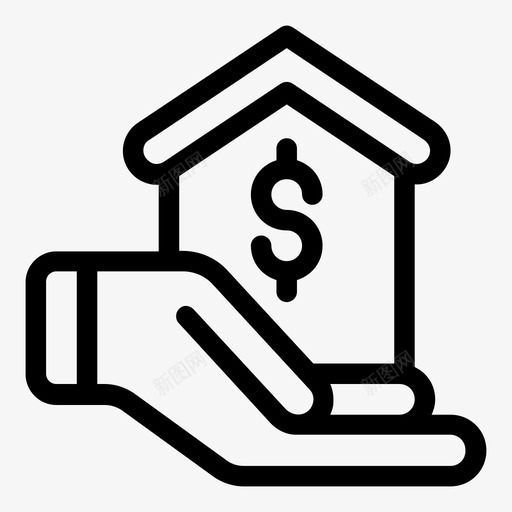 抵押贷款保险金钱svg_新图网 https://ixintu.com 抵押贷款 保险 保险金 金钱 不动产