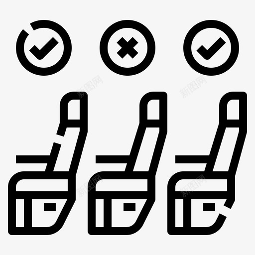 座位距离保持距离svg_新图网 https://ixintu.com 距离 座位 保持 物理 交通 新常态 常态