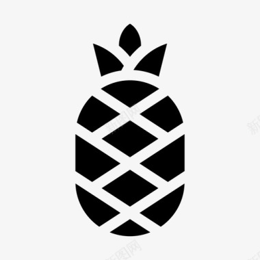 菠萝水果天然图标