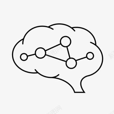 神经网络人工智能大脑图标