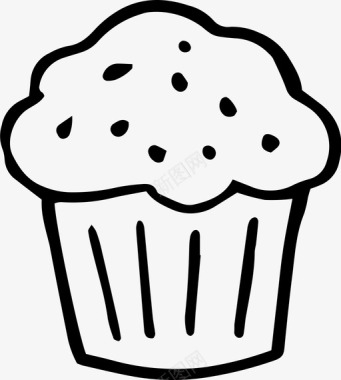松饼纸杯蛋糕食品图标