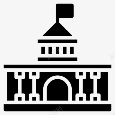 政府建筑资本图标
