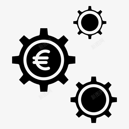 设置cog欧元svg_新图网 https://ixintu.com 设置 欧元 金融 货币 经济