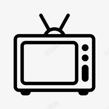 老电视复古电视图标