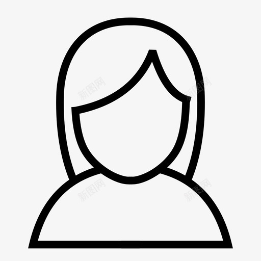 女用户头像人物svg_新图网 https://ixintu.com 女用 用户 人物 头像 用户界面