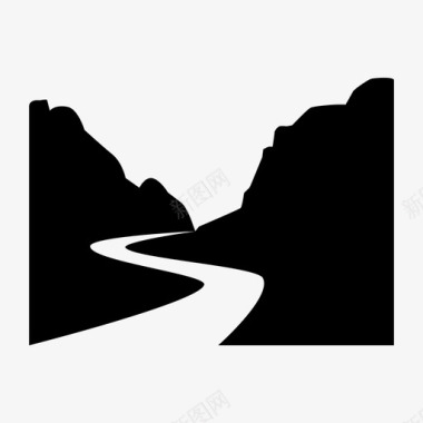 锡安国家公园峡谷河流图标