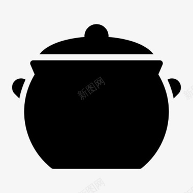 陶器平底锅传统厨具雕文1图标