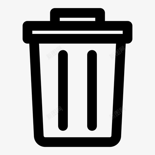 垃圾箱垃圾桶办公室醒目图标svg_新图网 https://ixintu.com 垃圾桶 垃圾箱 办公室 醒目 图标
