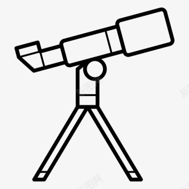 望远镜天文学家天文学图标