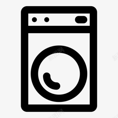 洗衣机清洁工洗衣店图标