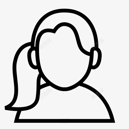 女用户头像人物svg_新图网 https://ixintu.com 女用 用户 人物 头像 用户界面