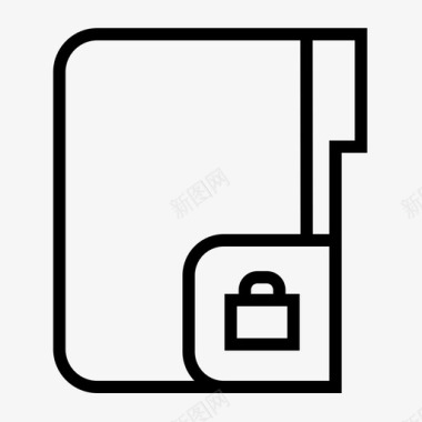 文件夹锁定业务计算机图标