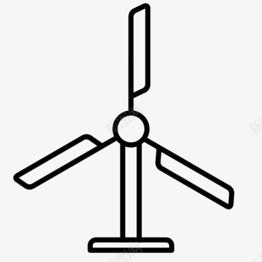 风车清洁能源绿色能源图标