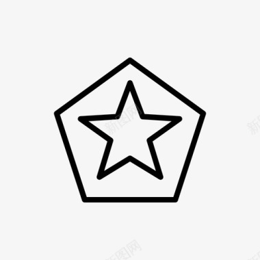 星形和多边形设计绘制多边形星形图标