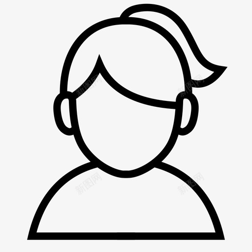 女用户头像人物svg_新图网 https://ixintu.com 女用 用户 人物 头像 用户界面