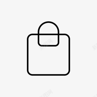手提袋购物袋手机和网页图标图标