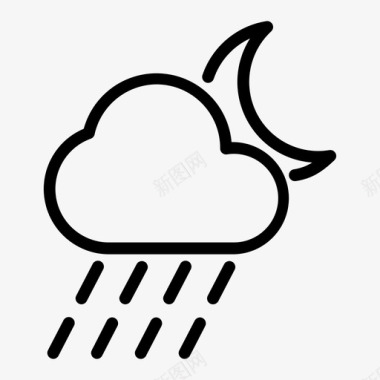 夜雨云夜图标