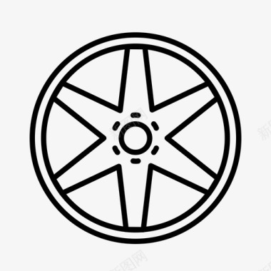 赛车轮辋汽车汽车配件图标