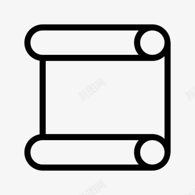 卷轴纸箱信件图标