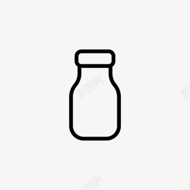 牛奶奶瓶果汁图标
