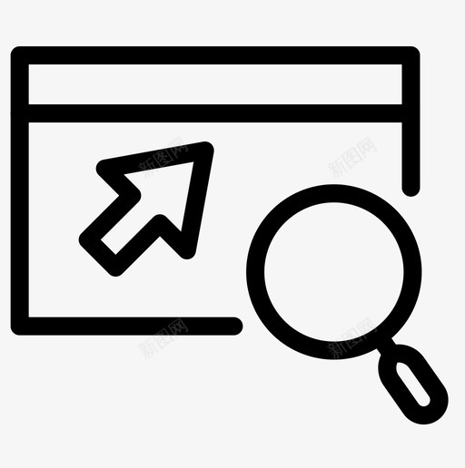 网站搜索浏览器查找svg_新图网 https://ixintu.com 网站搜索 浏览器 查找 放大镜 缩放