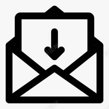 邮件接收下载消息图标