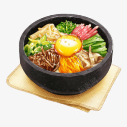 饭食石锅拌饭食物图 全食物图标高清图片