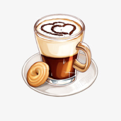 拿铁咖啡食物图 UI图标素材