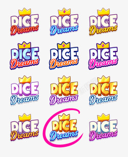 Dice Dreams Logotype   Exploration and designing of logotype for Dice Dreams game by SuperPlay  图标素材
