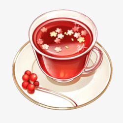 五味子花茶食物图 UI图标素材
