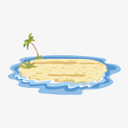 恋夏日夏日 装饰 透明 海 沙滩 椰子树 恋蝶设计装修  素材  PNG高清图片