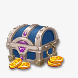  宝箱金币宝箱红包素材