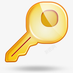 黄色的钥匙图标 icon com 网页 图标素材