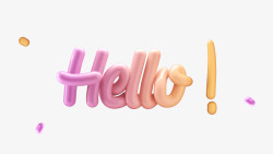 hello 3d lettering创意素材