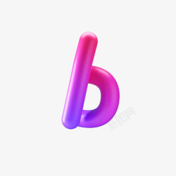 3d lettering b alphabet design创意素材