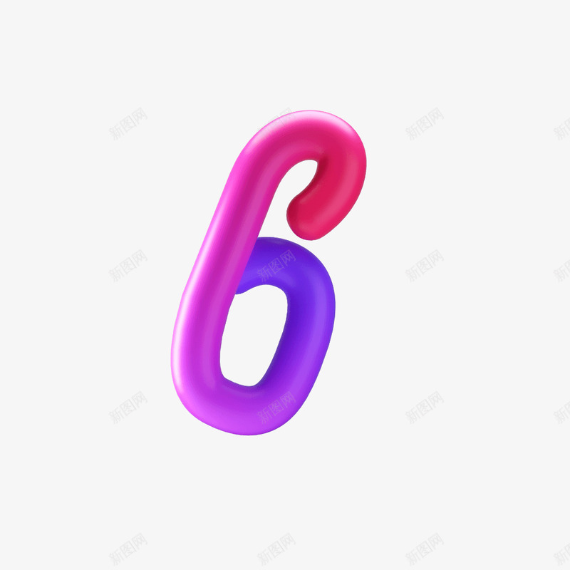 3d lettering 6 alphabet design numbers创意png免抠素材_新图网 https://ixintu.com 创意