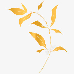 botanical leaves   sketched floralsPNG素材阿秋素材