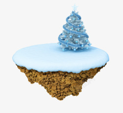 圣诞树圣诞png元素  礼物盒 雪 飘带元素素材