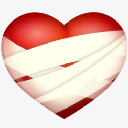 绑绷带的红心图标爱情图片素材