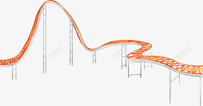 过山车轨道其他PNG素材png免抠素材_新图网 https://ixintu.com 其他 弯曲轨道 素材 轨道 过山车