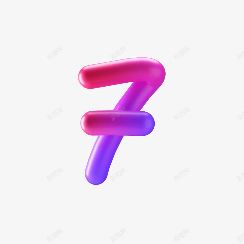 3d lettering 7 alphabet design numbers创意png免抠素材_新图网 https://ixintu.com 创意
