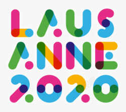 lausanne 2020 bid logo多彩 品牌  logo  brand素材