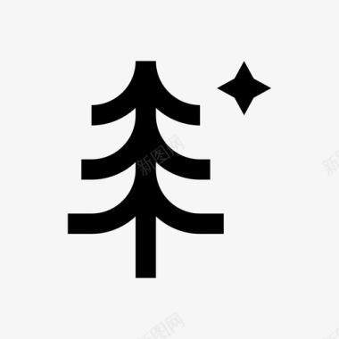 松树森林树木图标
