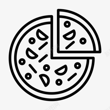 比萨饼食品意大利食品图标