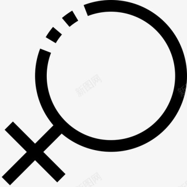 女性标志性别单身图标