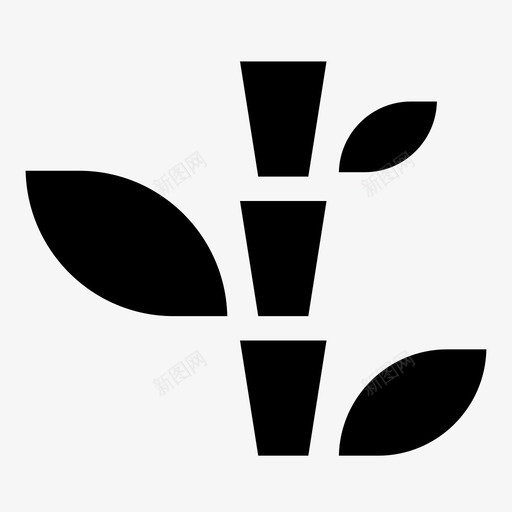 竹子树叶自然svg_新图网 https://ixintu.com 竹子 树叶 自然 植物