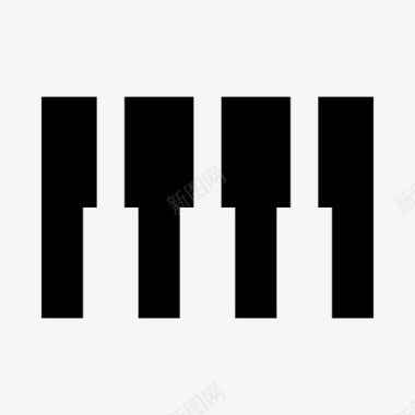 钢琴音频键图标